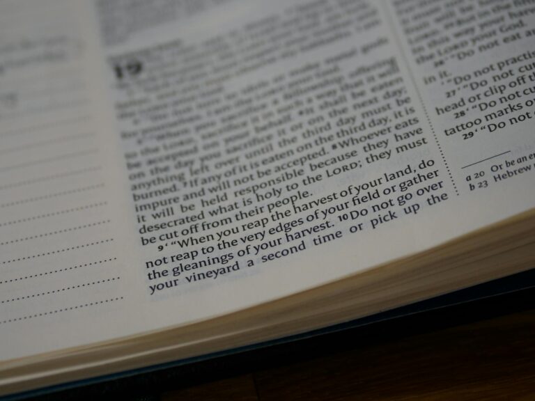 Macro shot of a Bible page focusing on Leviticus text, ideal for study and devotion themes.